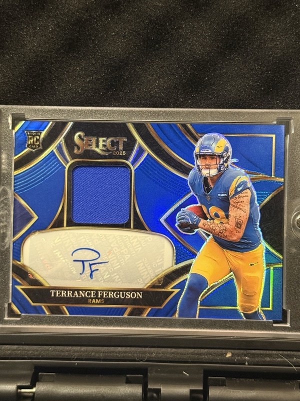 Panini 2025 Select Terrance Ferguson Rookie Signature Mem Patch Auto Blue /149