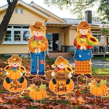 Fall Outdoor Decorations, Porch Decorations Outside Scarecrows