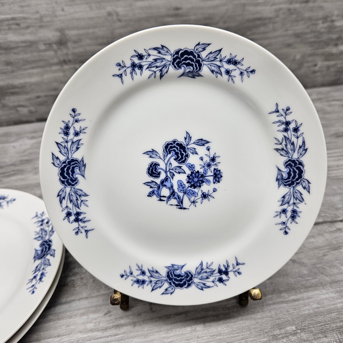 Meissen ブルー花柄 プレート1850〜1860年 保証書付 C−2840 Lennold Blue Meissen Dessert Plate 6.5