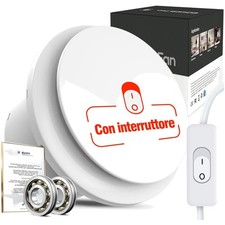 aspiratore bagno 100mm, ventola aspirazione silenziosa, interruttore, 12W, es...