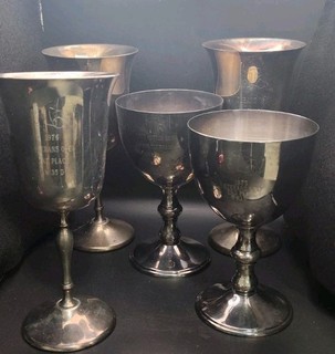 Veterans Tennis Trophies Cups 1975 1978