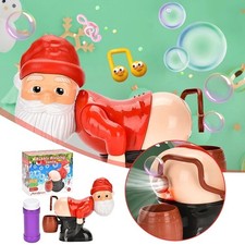 Santa Claus Christmas Bubble Machine Toy with Music  Lights Funny Xmas Gift