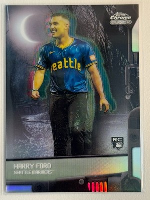 2026 Topps Chrome Black Harry Ford NOCTURNAL Short Print RC #NOC-12 Mariners SP