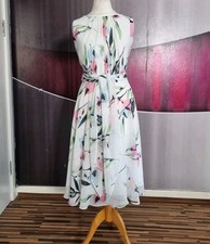 GORGEOUS PHASE EIGHT FLORAL PRINT EVENING DRESS SIZE 12