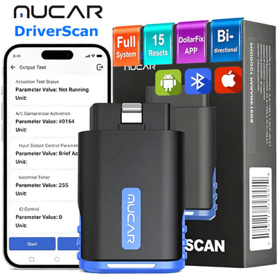 MUCAR DriverScan Full System Diagnostic Tool OBD2 Scanner Actuator Test 15Resets