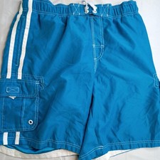 Ocean Pacific Men's Blue Swim-briefs-short medium