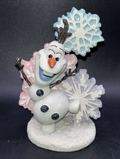 Disney Frozen Olaf Figurine #17615 KG with Snow Glitter Snowflakes Cookies 5" T