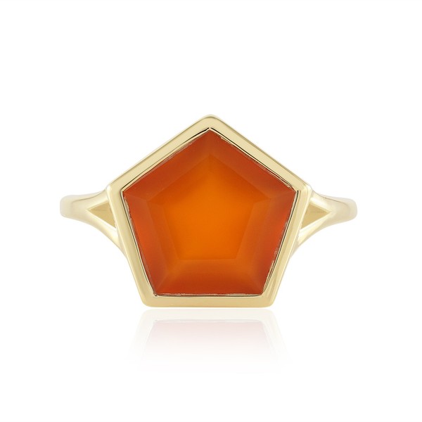 Cavill Roter Onyx Ring 3,00Ct 925 Sterling Silber Vergoldet Damen Schmuck-image
