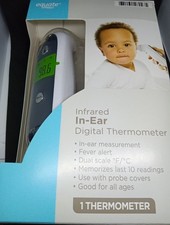 Equate Infrared In-Ear Digital Thermometer, All Ages, Fahrenheit, Celsius, baby