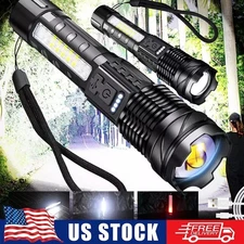 2X15000000LM Super Bright Flashlights High Lumens Rechargeable 7 Modes LED Flash