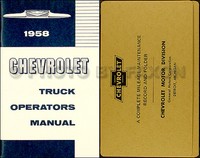 1958 Chevrolet Truck Owner Manuell Paket Mit Umschlag 58 Chevy Pickup Suburban
