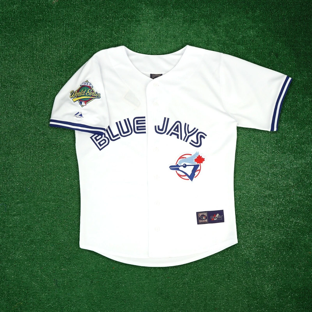 Joe Carter 1993 Toronto Blue Jays Men's Cooperstown World Series Home  Jersey