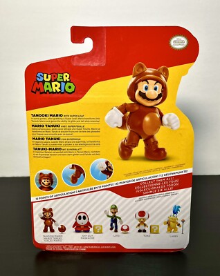 2024 JAKKS Pacific World of Nintendo Figure: TANOOKI MARIO (w