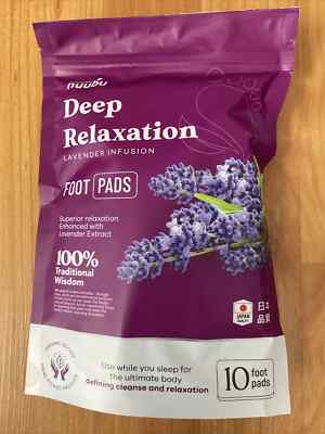 Nuubu Lavender Detox Foot Pads to Remove Toxins Natural Slimming 10 Ct Exp 12/25