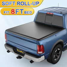 8ft 96.3 Bed Soft Roll-up Tonneau Cover For 1994-2018 Dodge Ram 1500 W Lamp