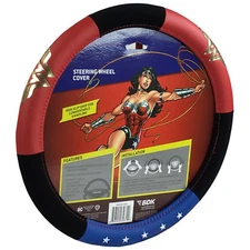 New DC Comics Wonder Woman Star Car Truck Synthetic Leather Steering Wheel Cover
