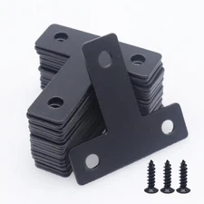 Joyangy 20pcs T Flat Shape Braces Corner Bracket 40x40 mm Decorative Corner B...