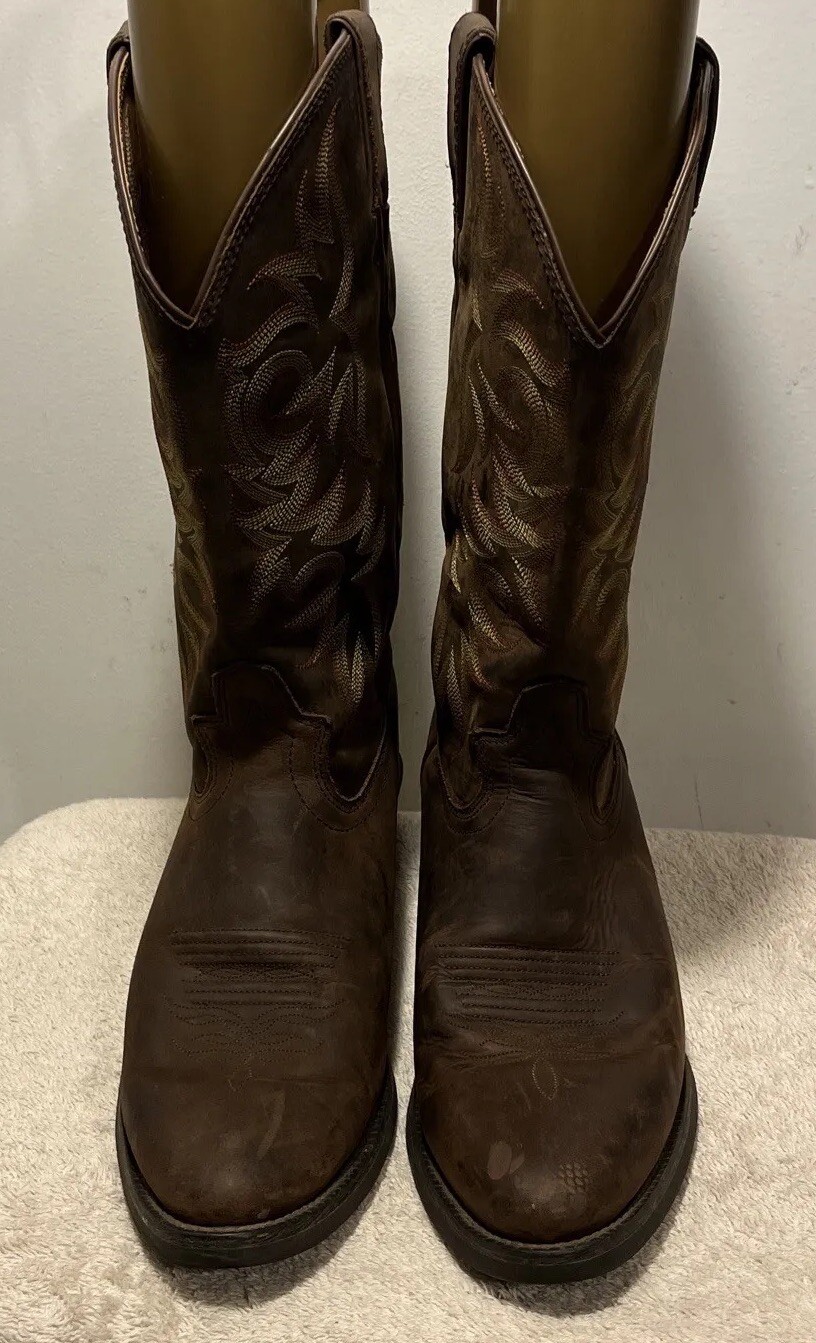 Justin’s Men’s Brown Leather Cowboy Boots 10.5 D Style 2551 eBay