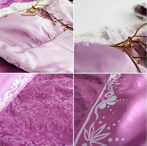 Erwachsene Prinzessin Rapunzel Kostüm Tangled Fairytale Princess Cosplay Kostüm - Bild 8 von 14