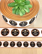 7/8  1.5" 1 YD Denver Nuggets Grosgrain Ribbon Basketball Ribbon Sports