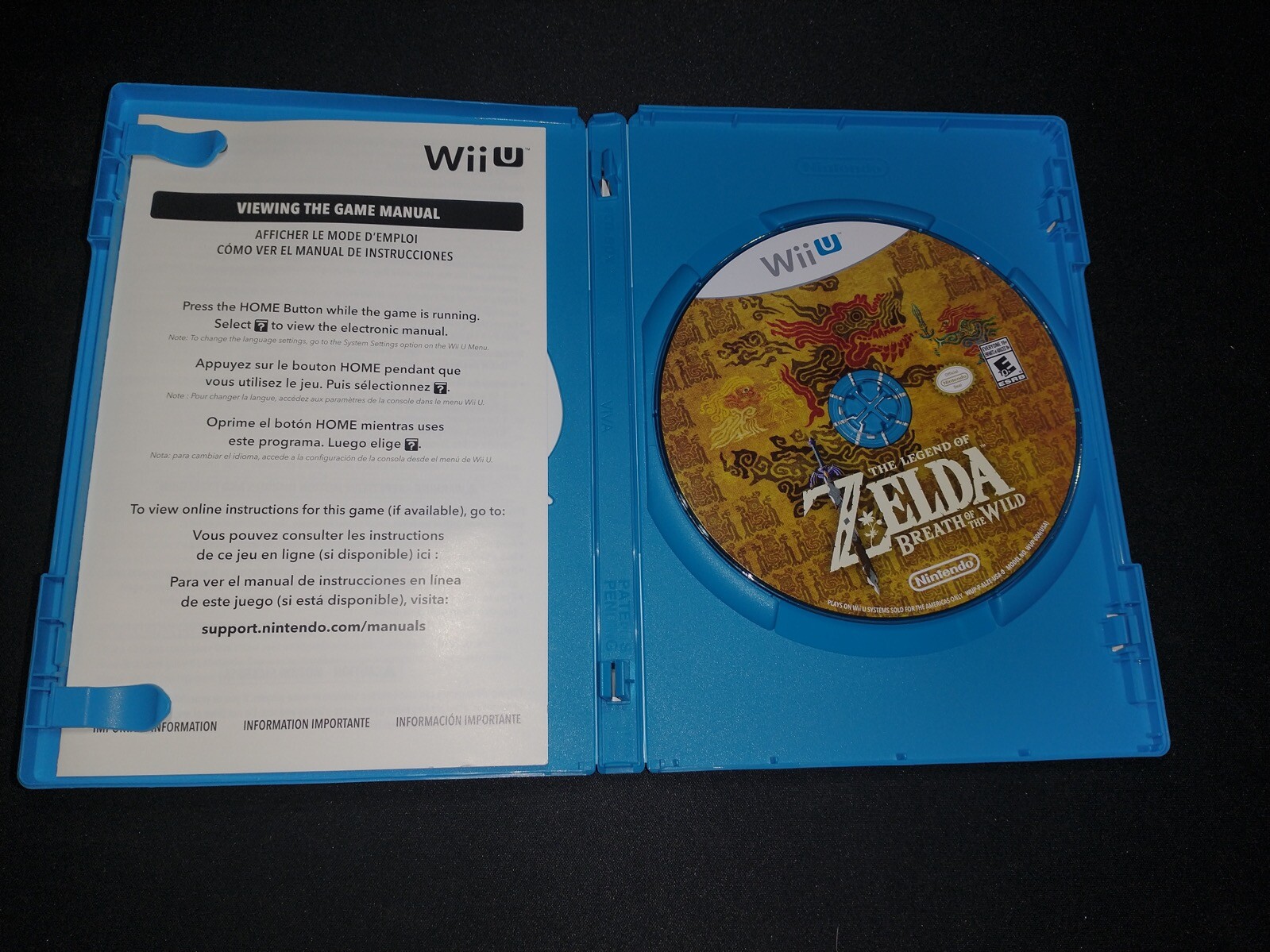 The Legend of Zelda Breath of Wild Misprint Nintendo Wii U LN perfect