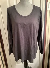 Just My Size  T-shirt Top 2X 18W 20W Plus Cotton Gray