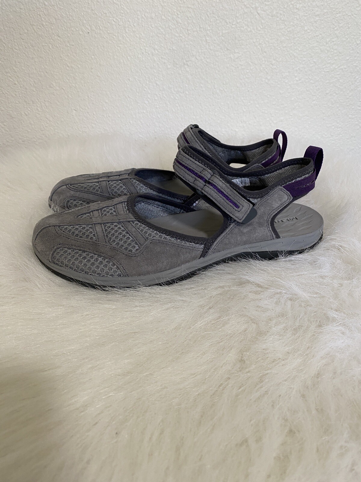 Merrell Siren 2 wrap tessuto a rete taupe con pelle scamosciata punta chiusa scarpe da donna taglia US 9