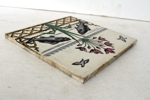 Antique Tile Christopher Dresser Designer English 1834-1904 Mintons China Works - Picture 5 of 8