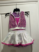 A Wish Come True Girl's Good Day 2 piece pink purple dance costume size IMC