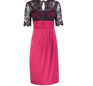 dark pink cocktail dress