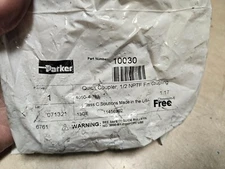 Parker Female Hydraulic Coupling 1/2"-14 NPTF w/ 1/2" Body Size 4050-4 SEALED