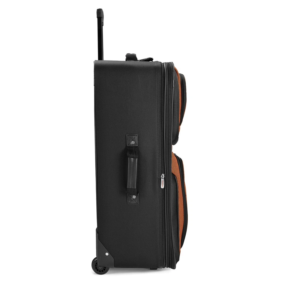 Equipaje con ruedas Travel Select Amsterdam 29" grande a cuadros expandible, naranja Foto 3 de 4