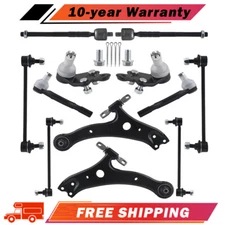 12pc Front Lower Control Arms Tie Rods Sway Bar for Toyota Camry 2007-2011