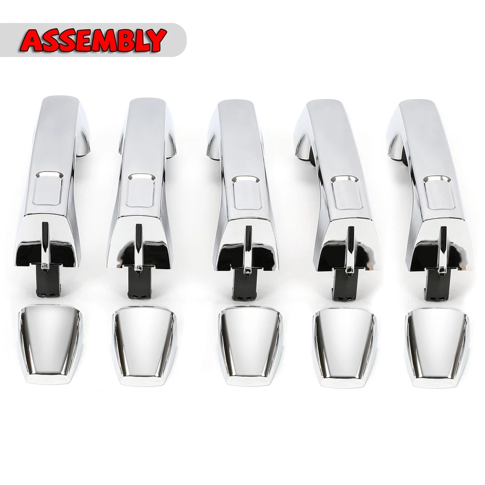 For Hummer H3 2006-2010 Chrome Door Handle Assembly 5 pcs Set - Изображение 2 из 4