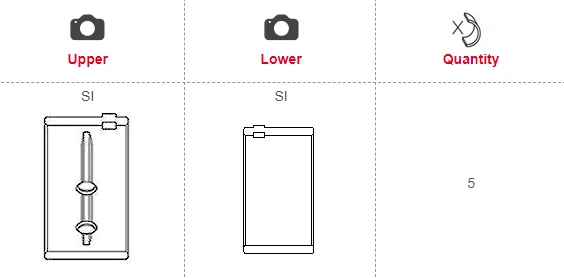 Main Crankshaft Bearing Set King for Chrysler Dodge Jeep HEMI 6.1L-6.4L STD - Imagem 2 de 2