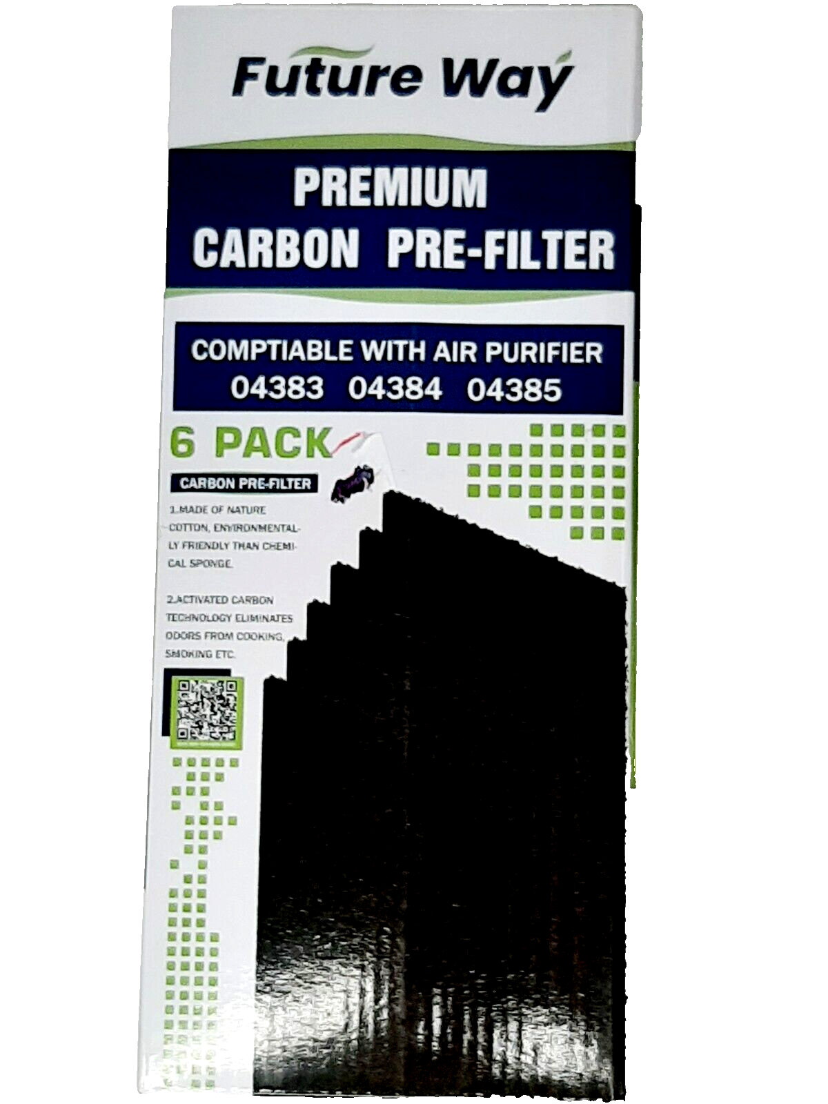 Future Way Premium Carbon Pre-Filter 5 Replacement Filters for Air Purifiers