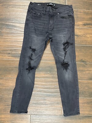 Hollister california men's jeans size 30/30 skinny stretch distressed