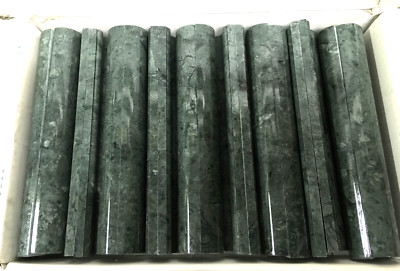 lOT OF 18 EMERALD SHINY COLOR  MARBLES  MADE IN ITALY 8'' X 2'' NEW (AS SHOWING)