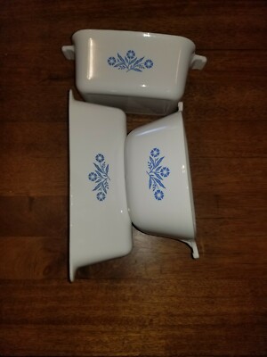 Corning Ware Blue Cornflower pieces- Square Dish, Rectangle Dish, Loaf  Pan