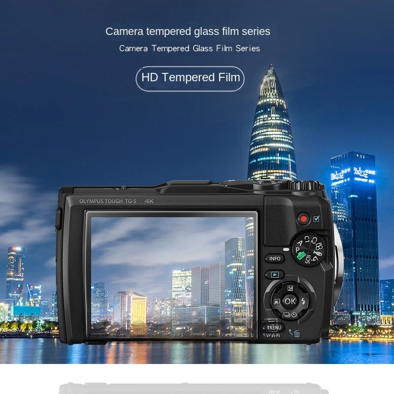 Protector de pantalla LCD de vidrio templado 2 piezas para cámara Olympus TG-5 TG-6 TG-7 Foto 3 de 4