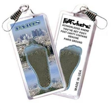 Paris FootWhere® Souvenir Zipper-Pull. Made in USA