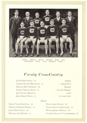 1926 Cornell University Cornellian Varsity Cross Country Team Group Photo Page