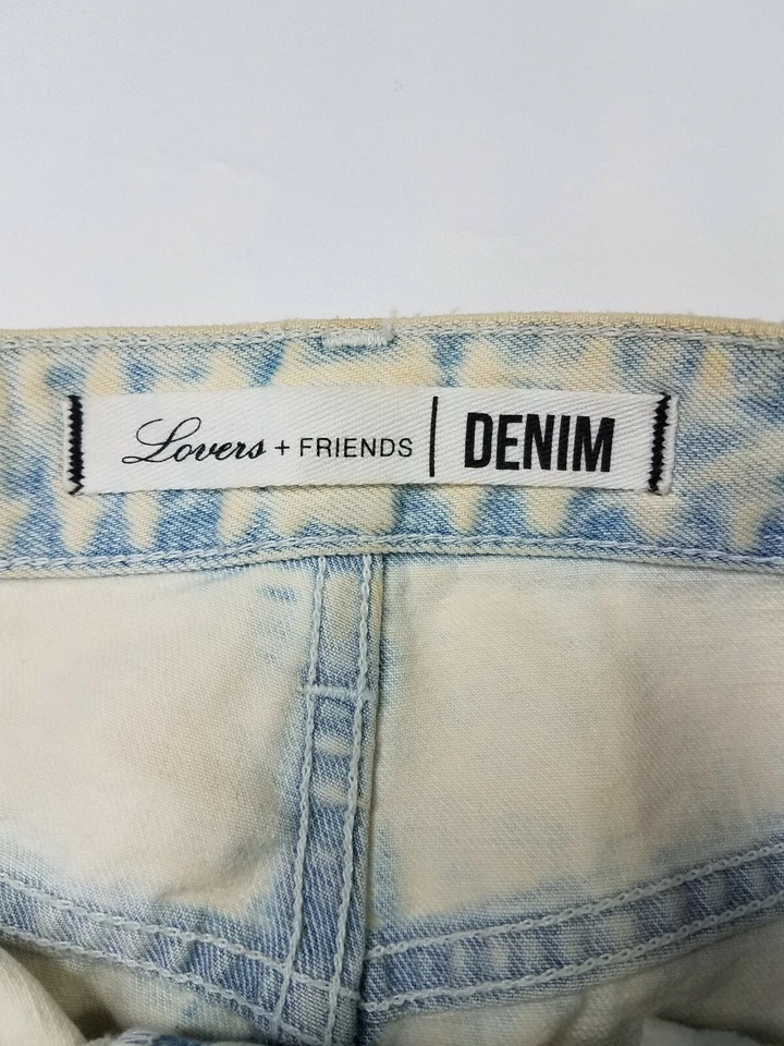 Pantalones de mezclilla ajustados para mujer Lovers + Friends azul algodón desgastado talla 30 x 28 EE. UU. Foto 4 de 4