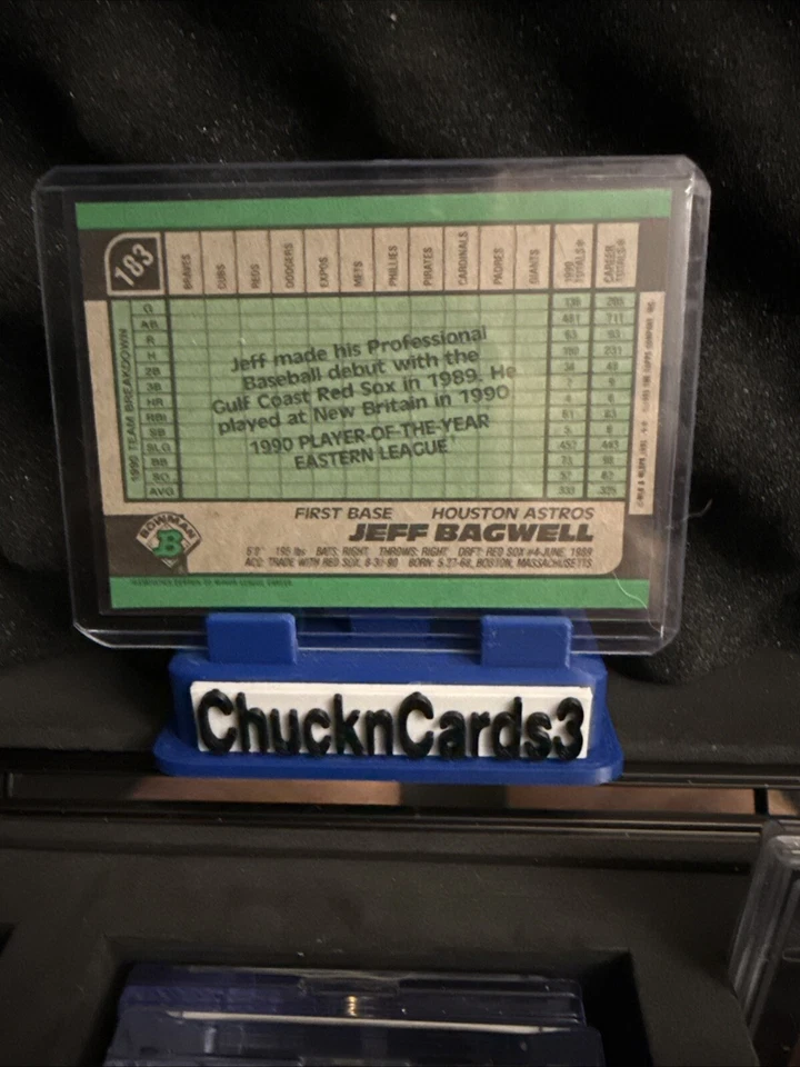 Bowman 1991 - #183 Jeff Bagwell (RC) Foto 2 de 2