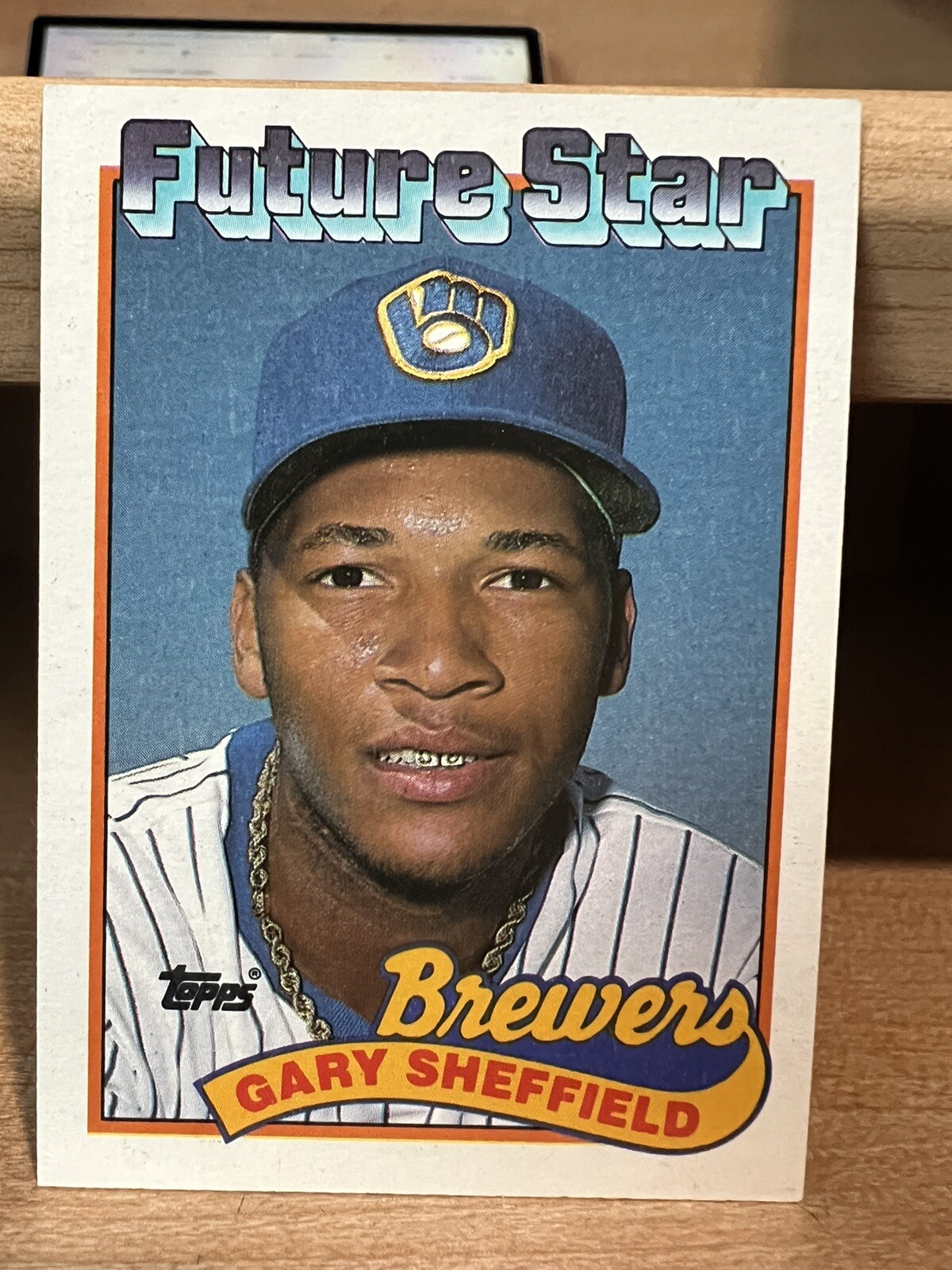 1989 Topps Baseball MLB Gary Sheffield Future Star Rookie Brewers Card #343