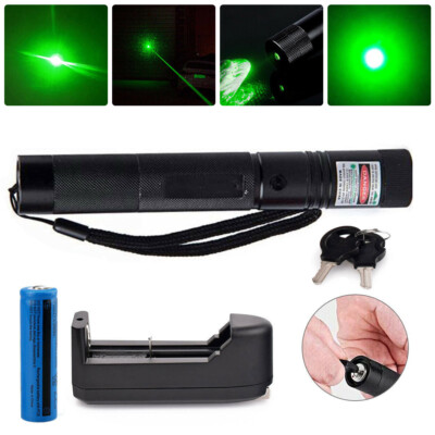 9900Mile Rechargeable Green Laser Pointer Pen Light Astronomy Visible Beam Lazer