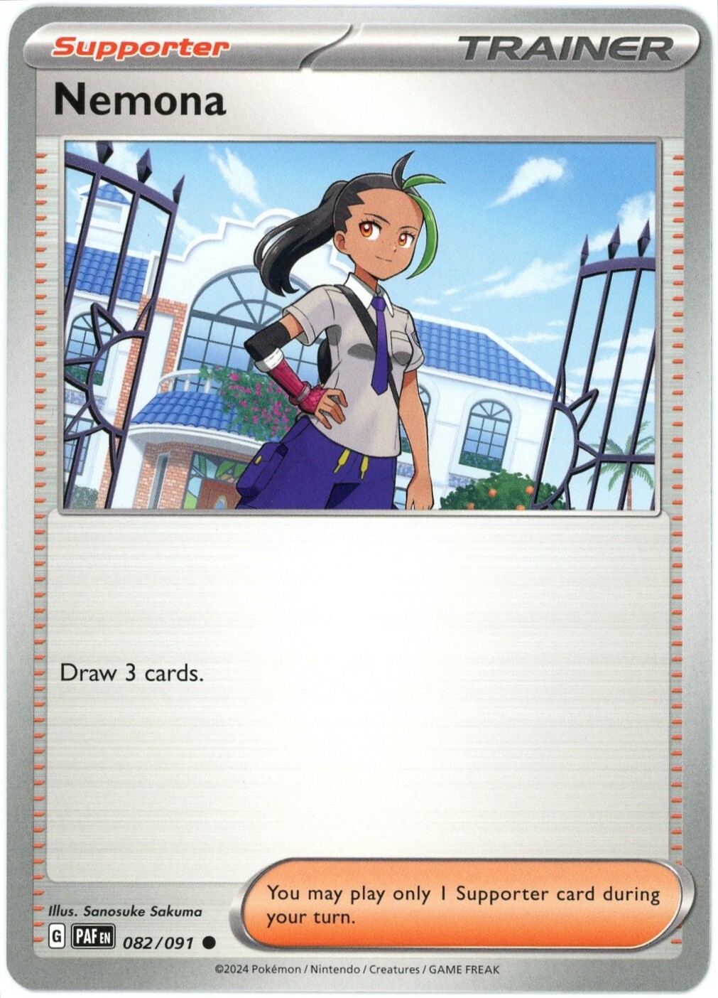 Nemona - 082/091 - Paldean Fates - Pokemon - NM