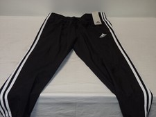 Adidas WOMENS SIZE SMALL 7/8 Track Pants BLACK Water Resist Quick Dry Jogger