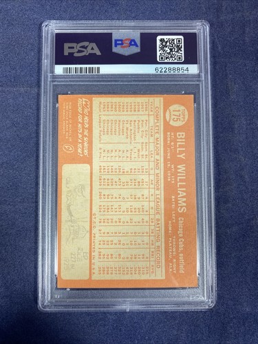 1964 Topps Baseball #175 Billy Williams PSA 5 EX - Picture 4 of 6