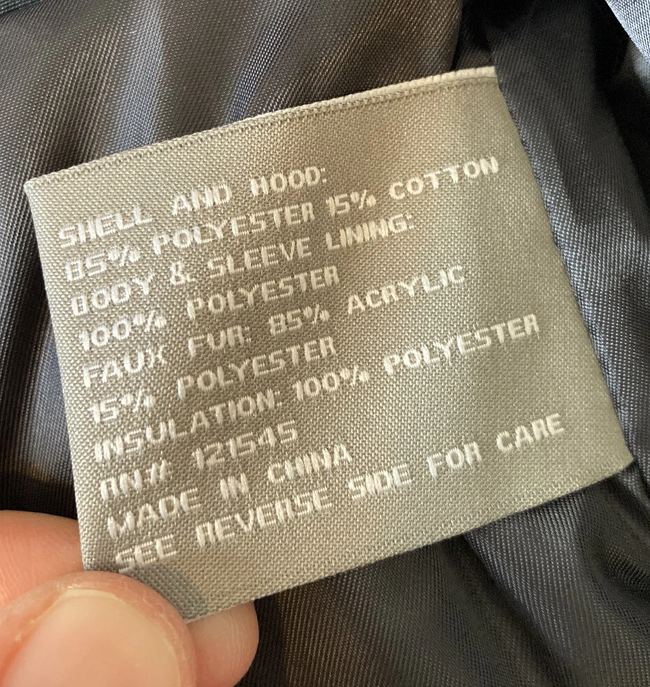 Cappotto tampone Michael Kors nuovo con etichette $375 donna in pelliccia sintetica con cerniera taglia M nero